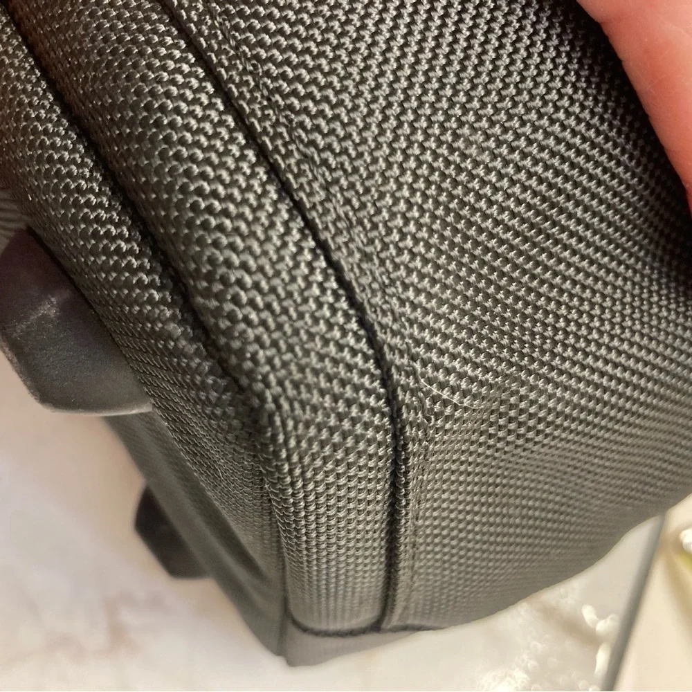 Tumi black alpha bravo soft duffle bag